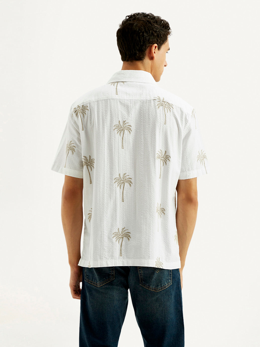 Men's Printed Relaxed Fit Resort Collar Shirt