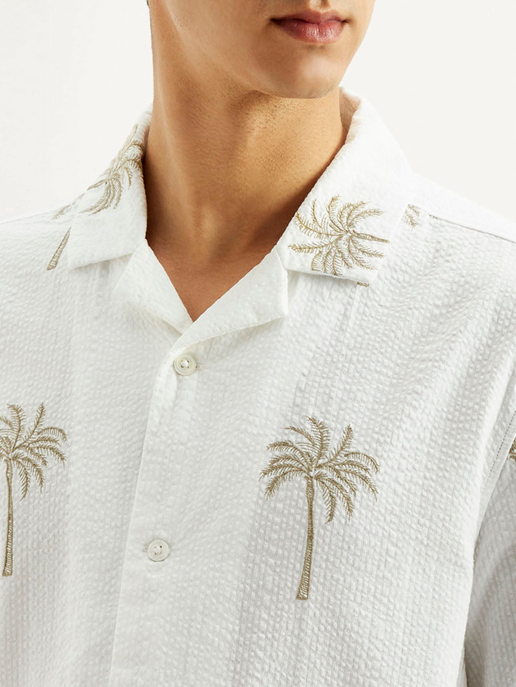 Men's Printed Relaxed Fit Resort Collar Shirt
