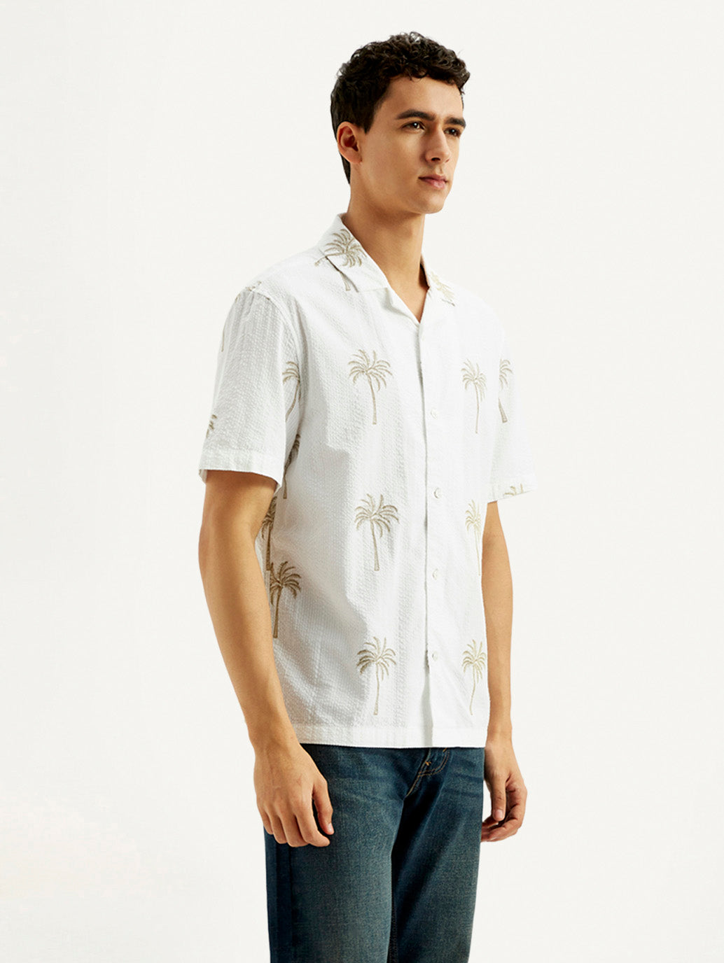 Men's Printed Relaxed Fit Resort Collar Shirt