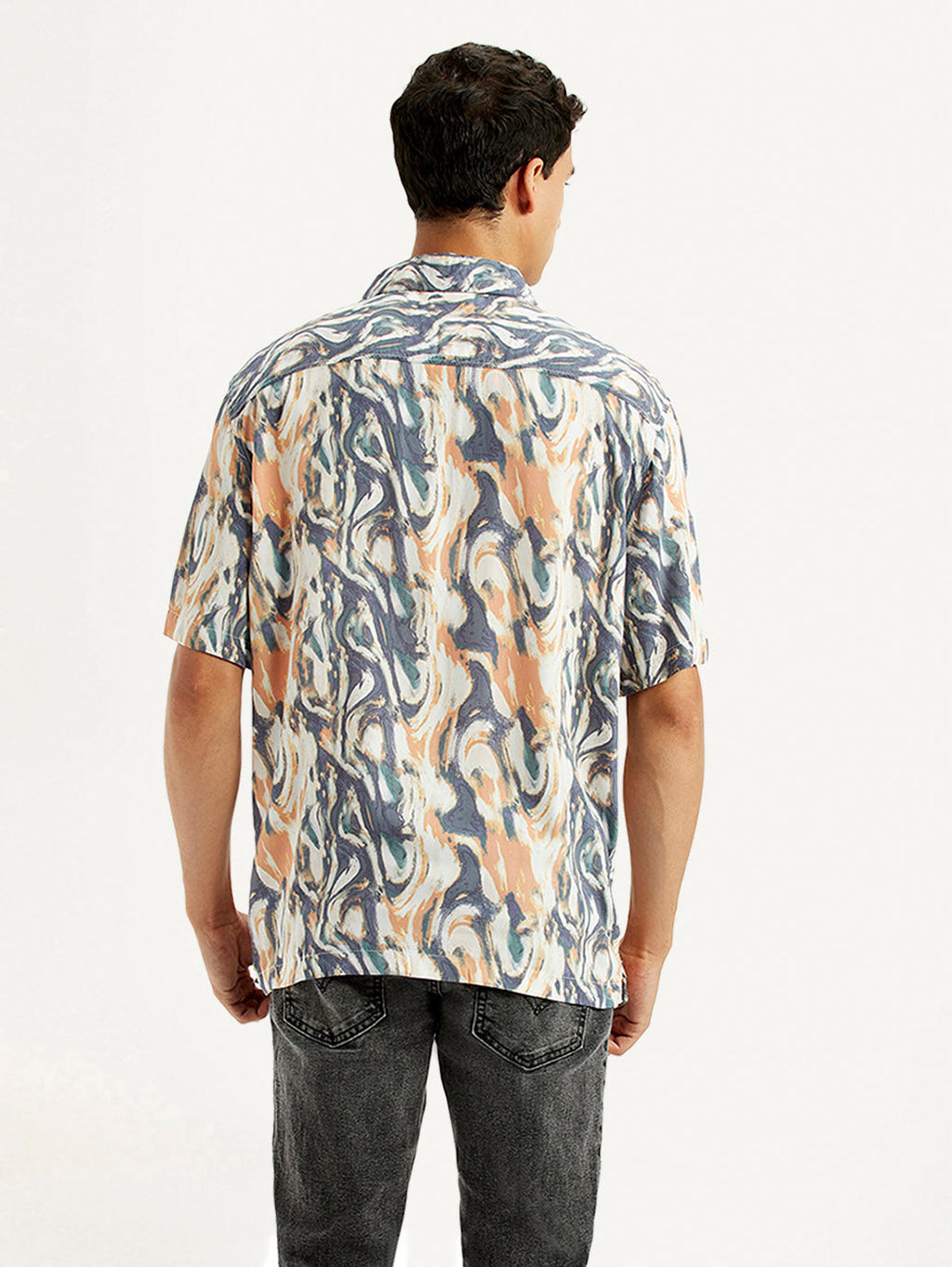 Men's All Over Print Multi Color Relaxed Fit Camp Shirt