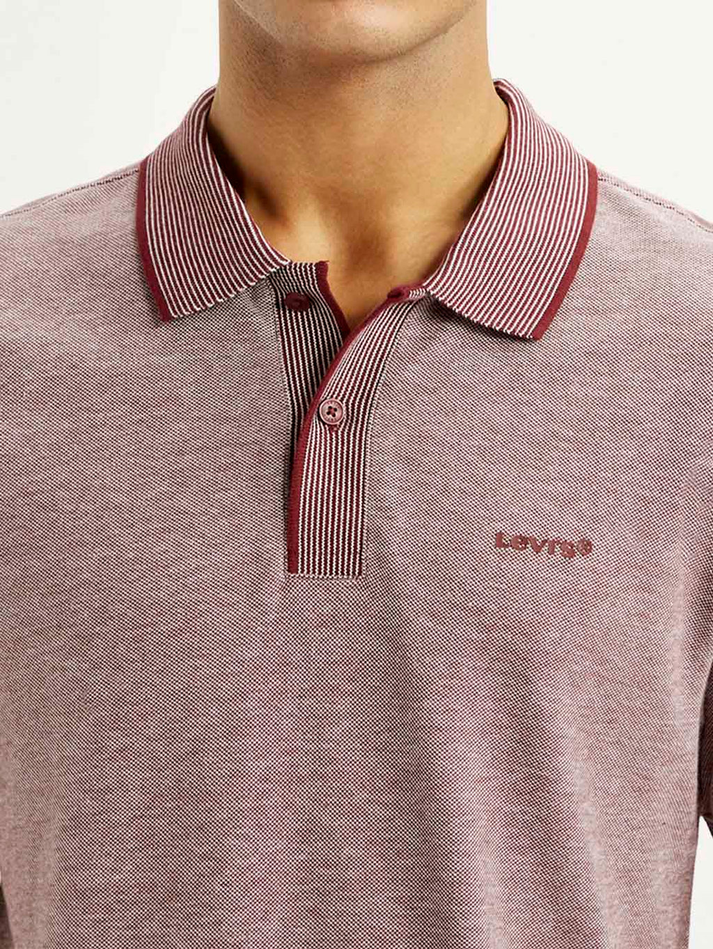 Men's Mauve Slim Fit Polo T-shirt