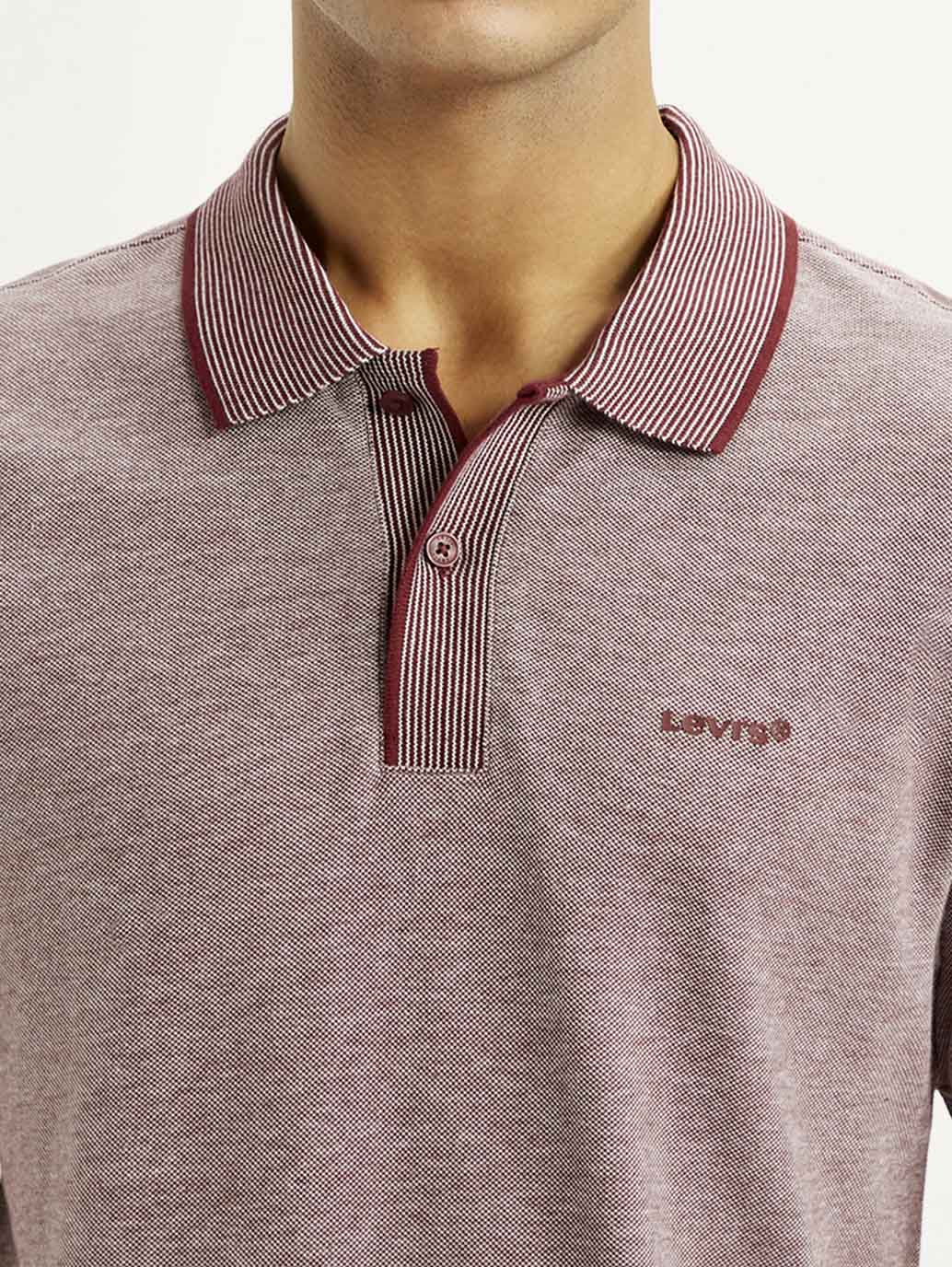 Men's Mauve Slim Fit Polo T-shirt