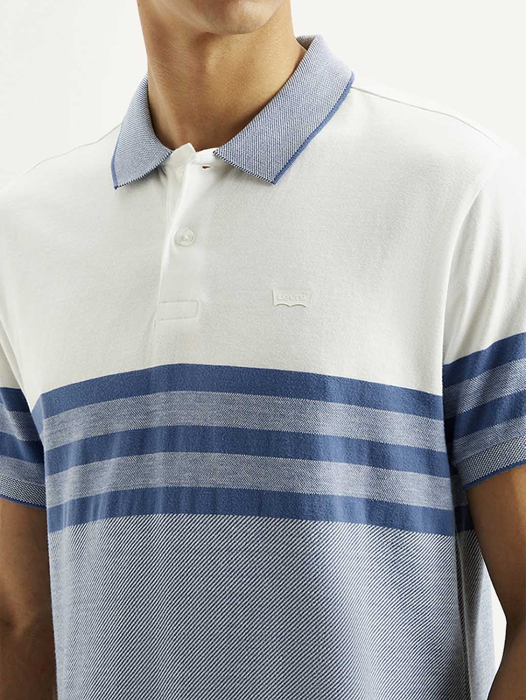 Men's Striped Slim Fit Polo T-shirt
