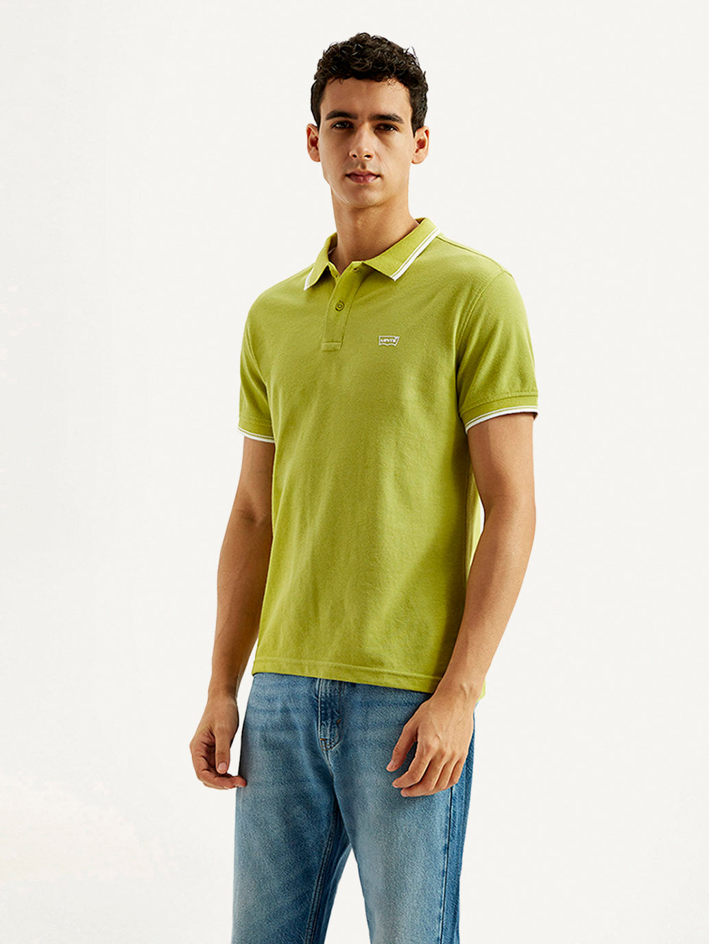 Men's Solid Slim Fit Polo T-shirt