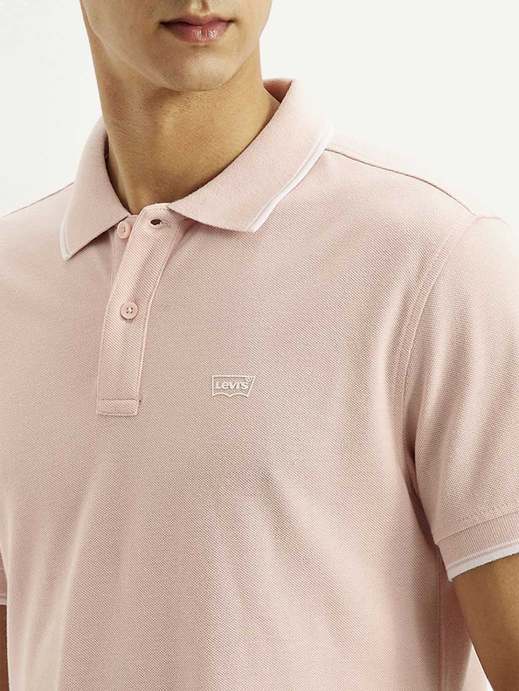 Men's Solid Slim Fit Polo T-shirt