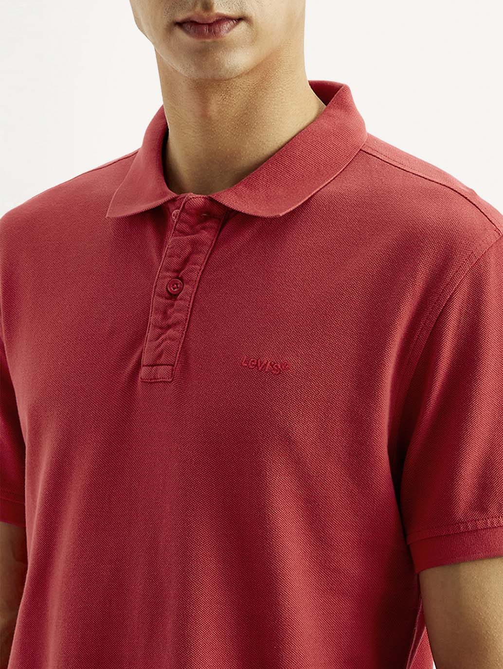 Men's Solid Overdyed Slim Fit Polo T-shirt