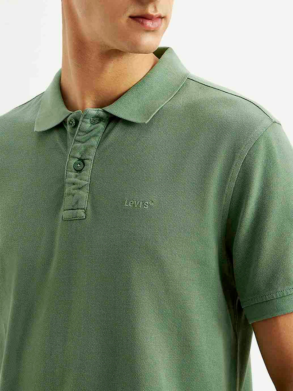 Men's Solid Overdyed Slim Fit Polo T-shirt