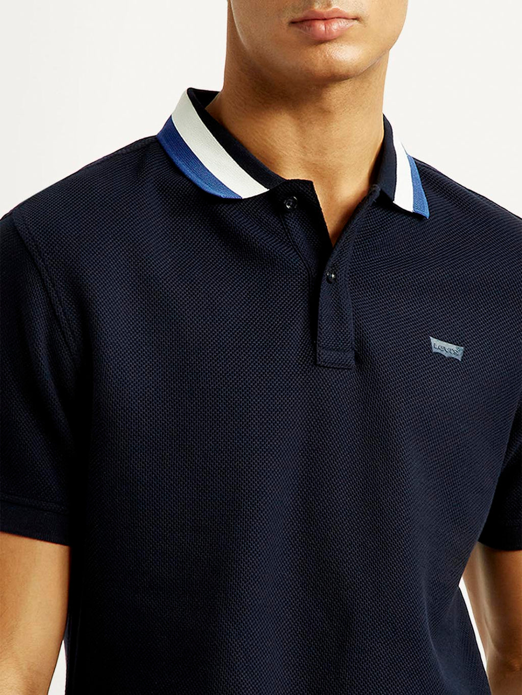 Men's Solid Black Slim Fit Polo T-shirt