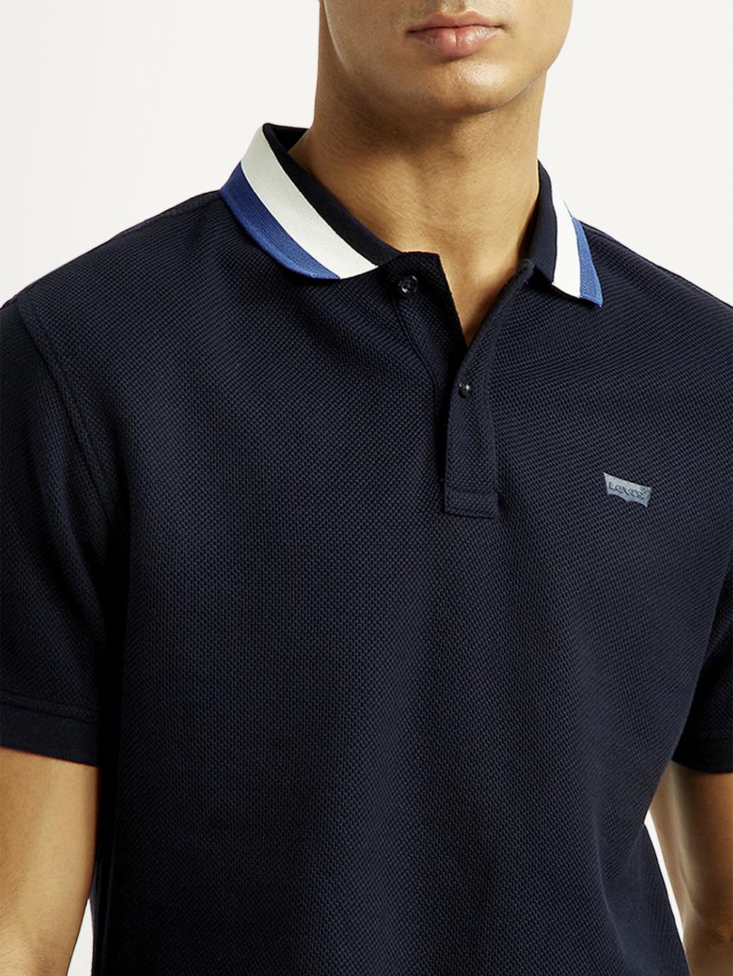 Men's Solid Black Slim Fit Polo T-shirt