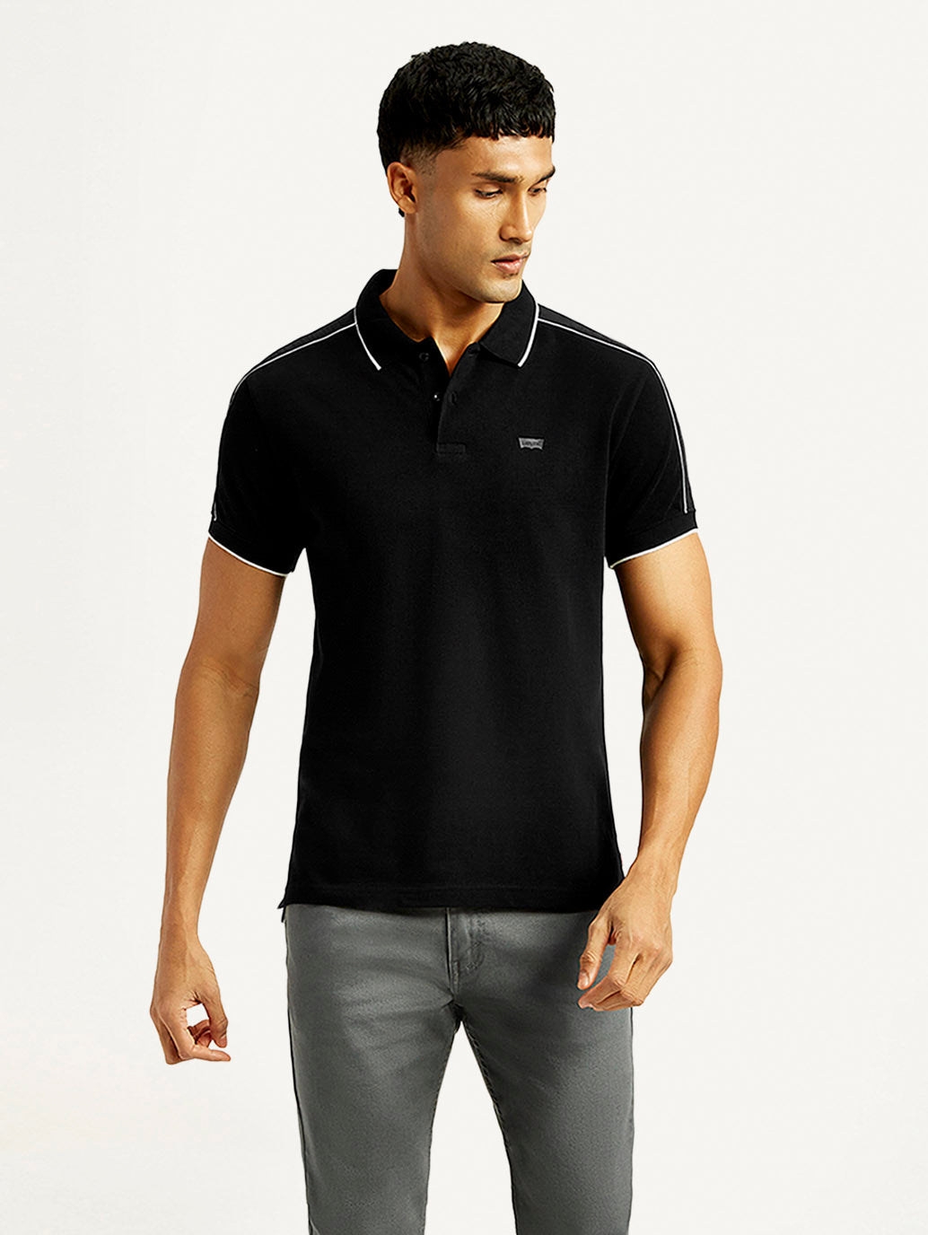 Men's Solid Slim Fit Polo T-shirt