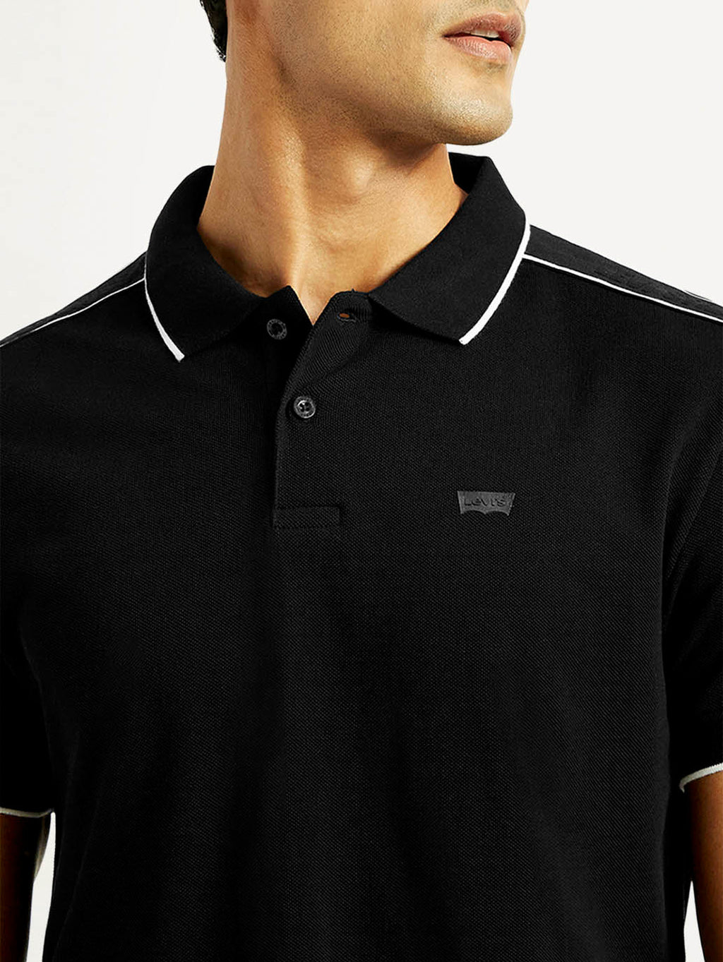 Men's Solid Slim Fit Polo T-shirt