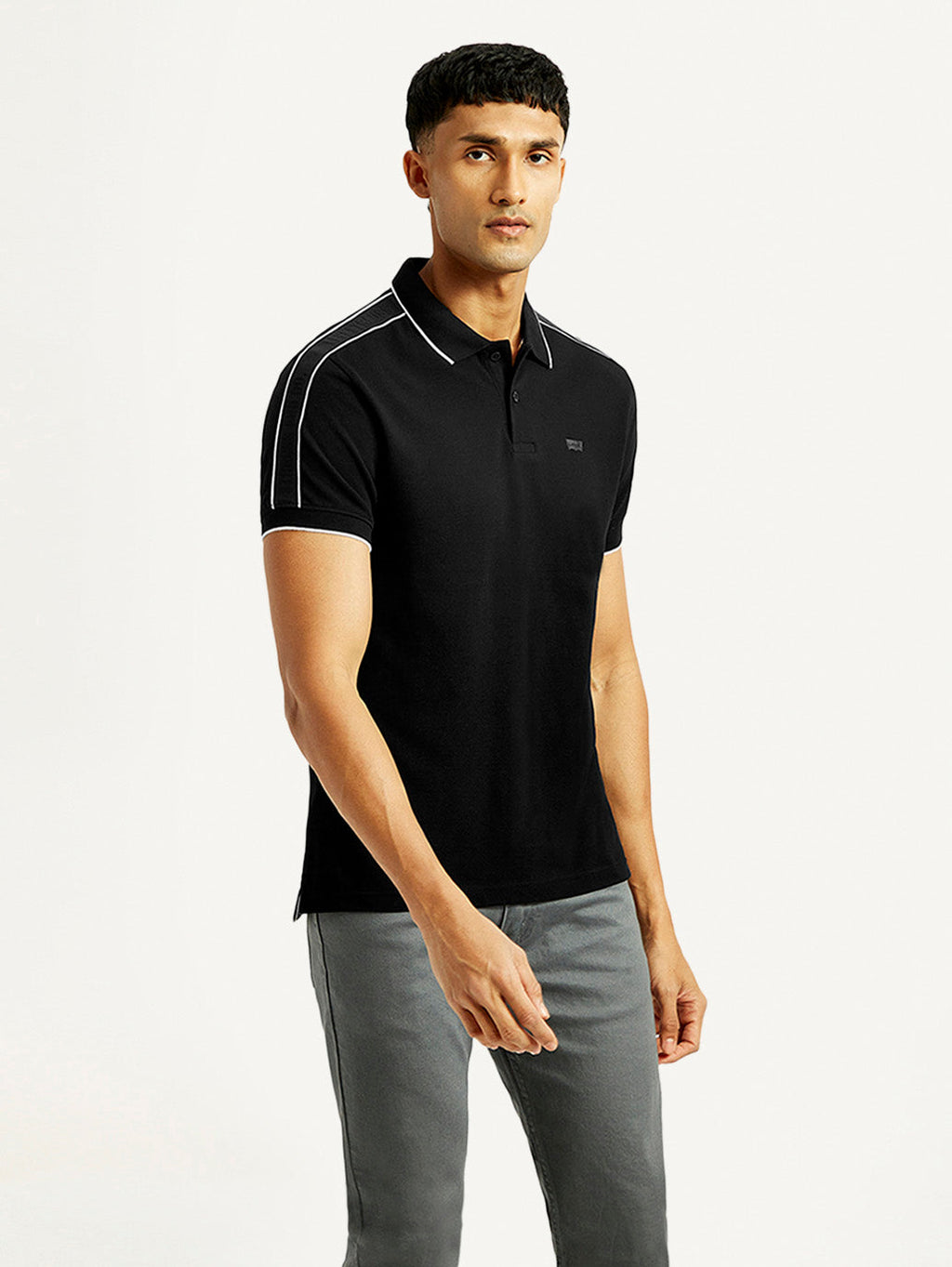 Men's Solid Slim Fit Polo T-shirt