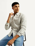 Men's Redloop Checkered Beige Slim Fit Shirt