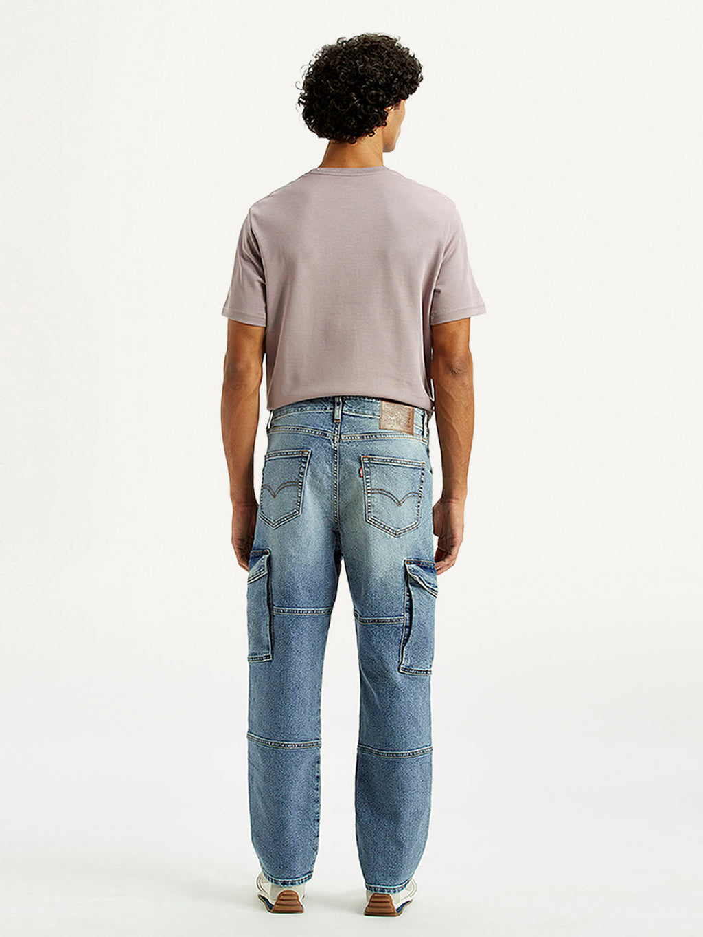 Men's 568 Mid Indigo Loose Fit Mid Rise Cargo Jeans