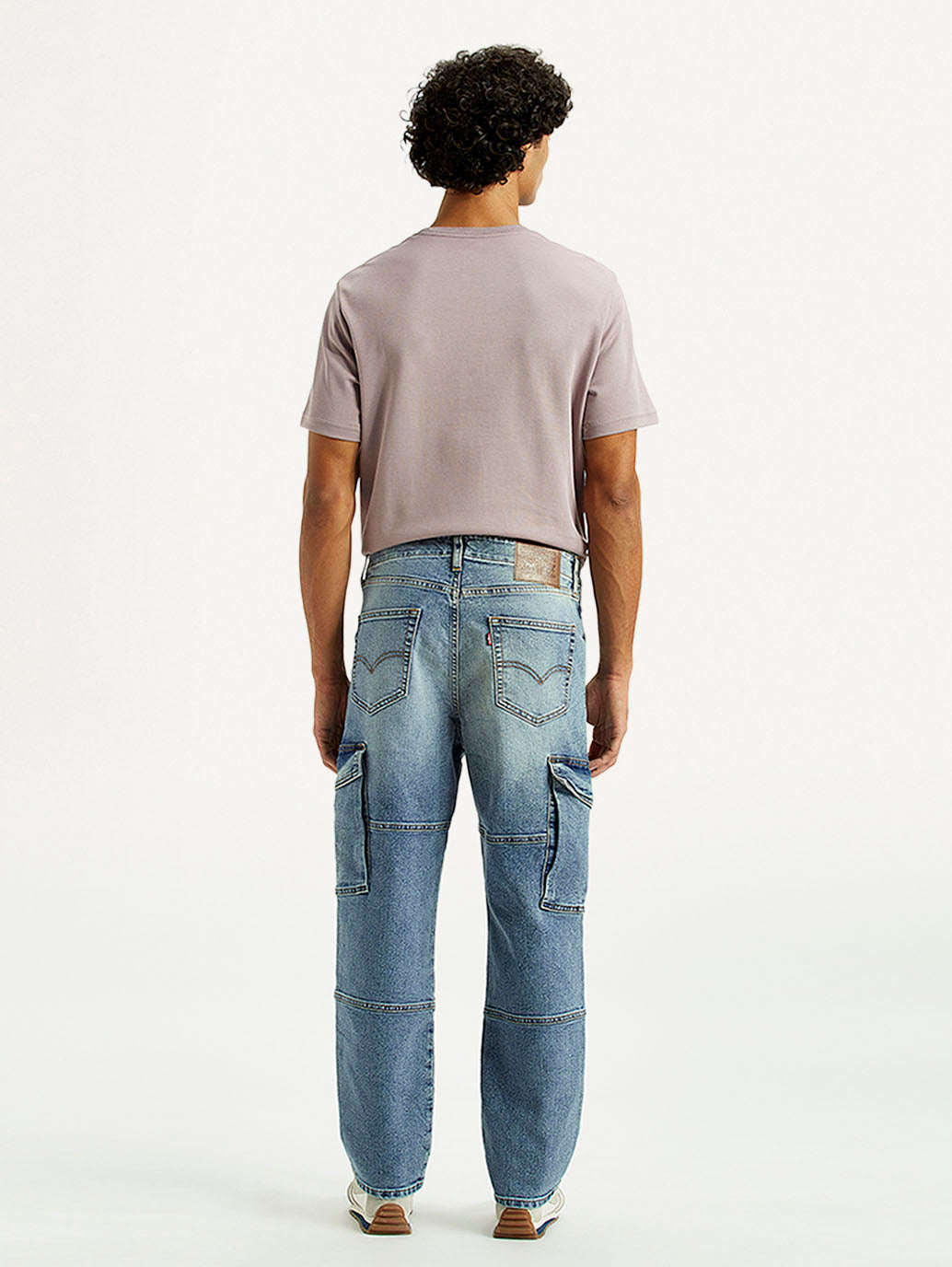 Men's 568 Mid Indigo Loose Fit Mid Rise Cargo Jeans