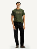 Men's 568 Black Loose Fit Mid Rise Cargo Jeans