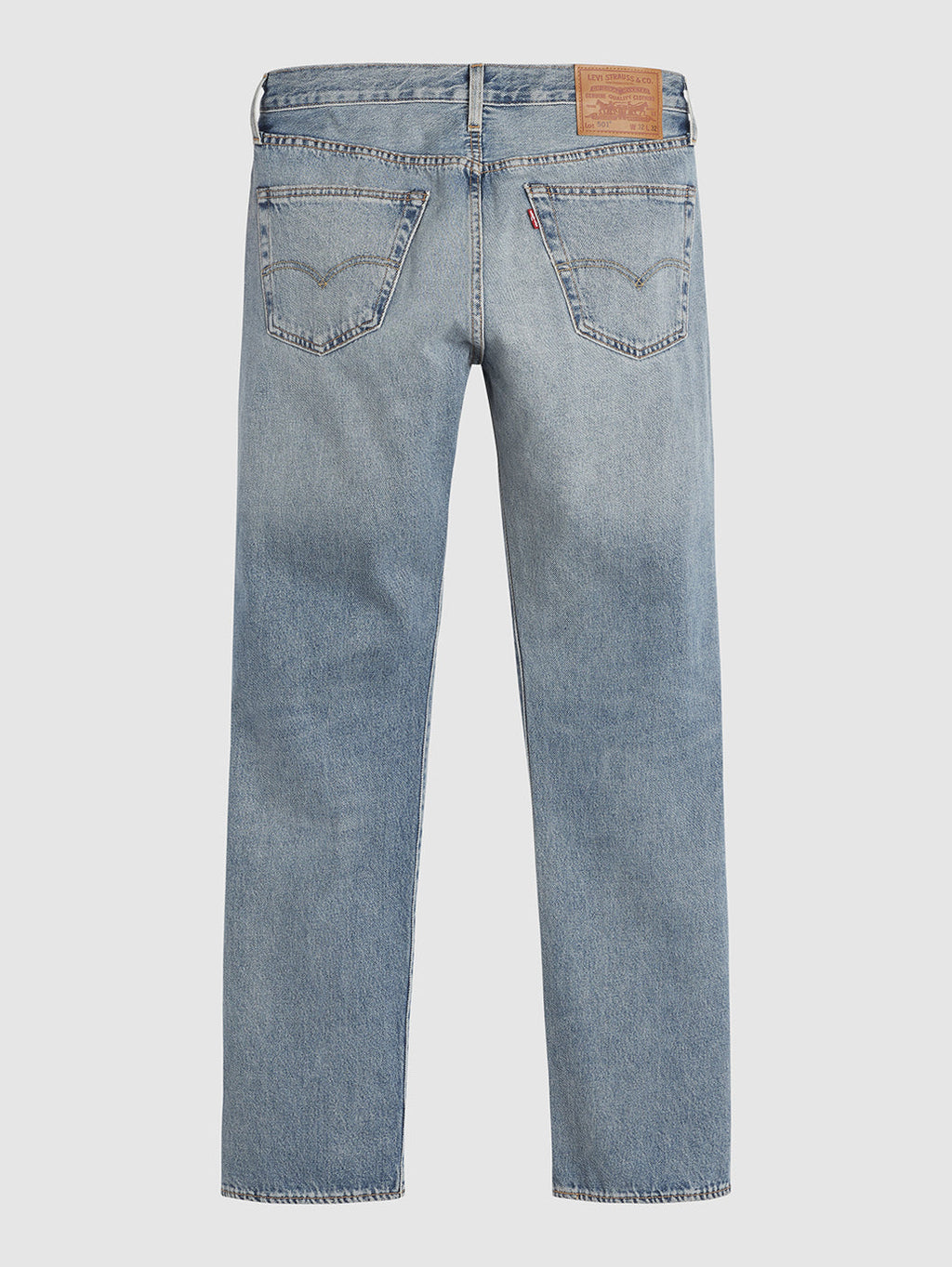 Men's 501 Blue Straight Fit Mid Rise Jeans
