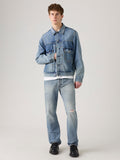Men's 501 Blue Straight Fit Mid Rise Jeans