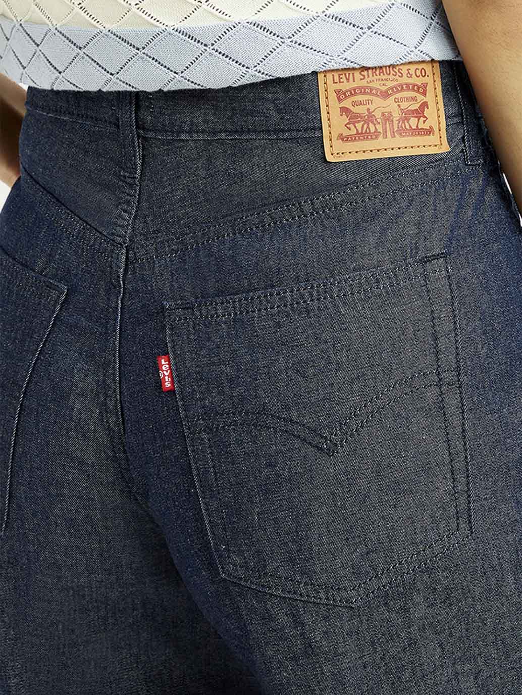 Women's Dark Indigo Baggy Fit High Rise Jeans