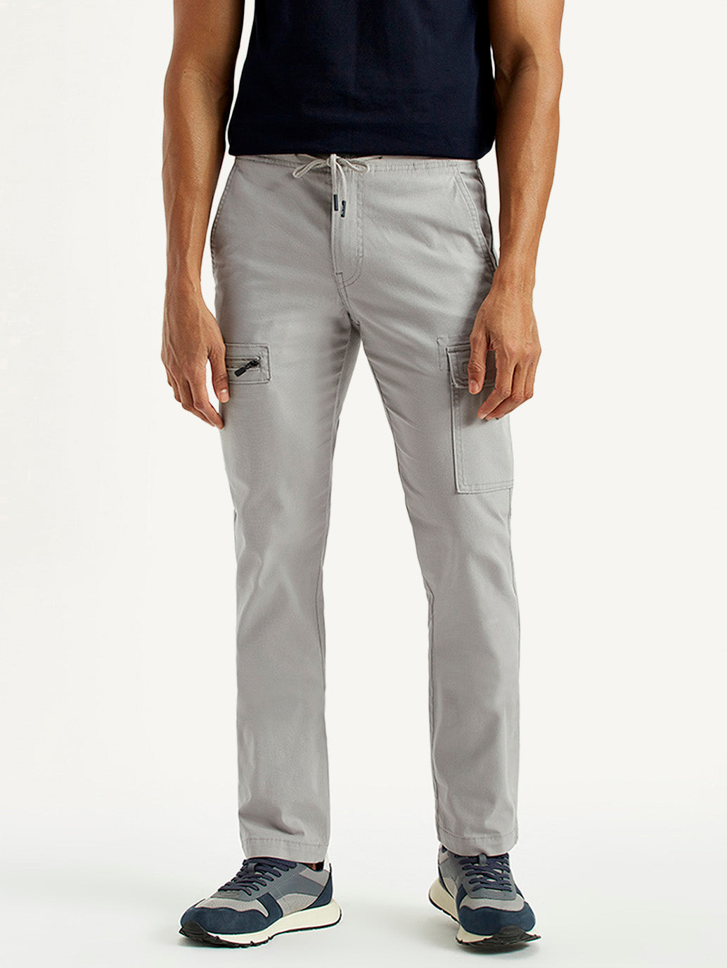 Men's 511 Grey Slim Fit Mid Rise Cargo Trousers