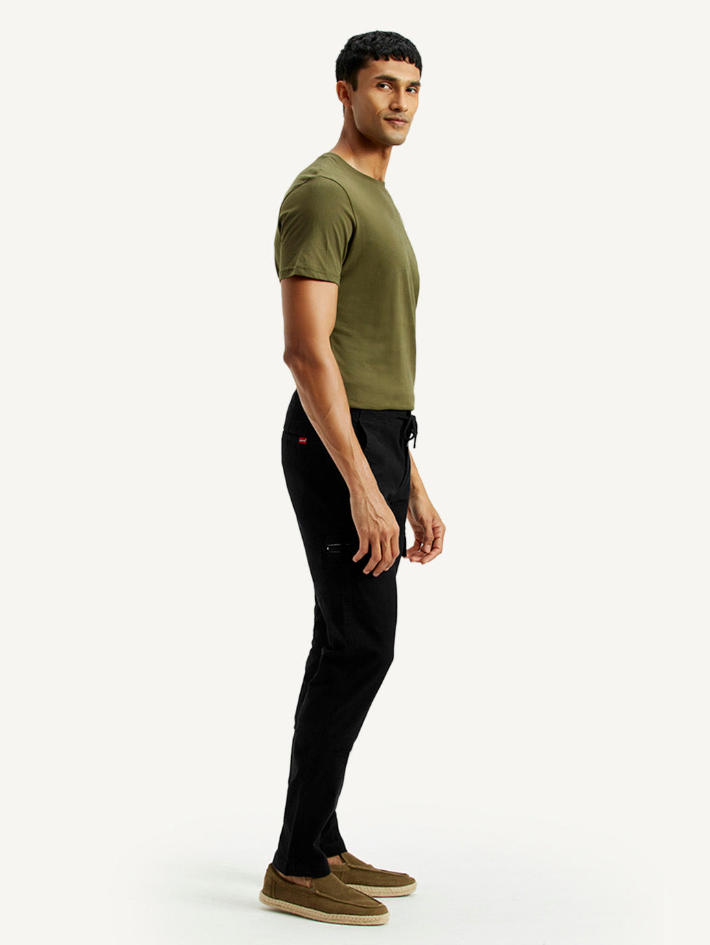 Men's 511 Black Slim Fit Mid Rise Cargo Trousers