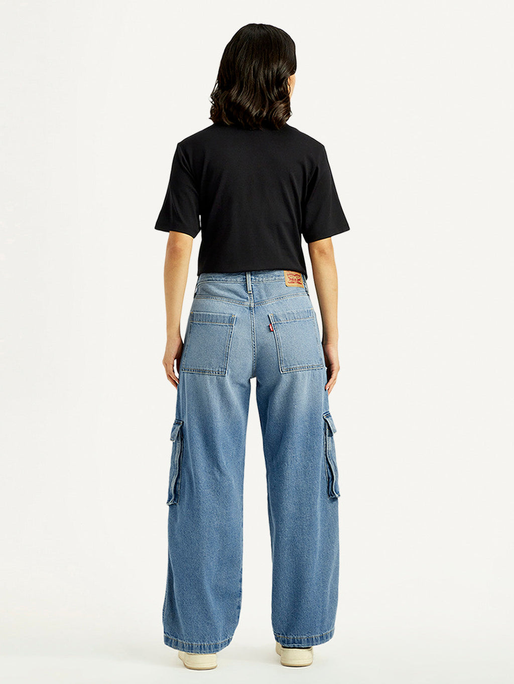 Women's 94 Blue Baggy Fit Mid Rise Jeans