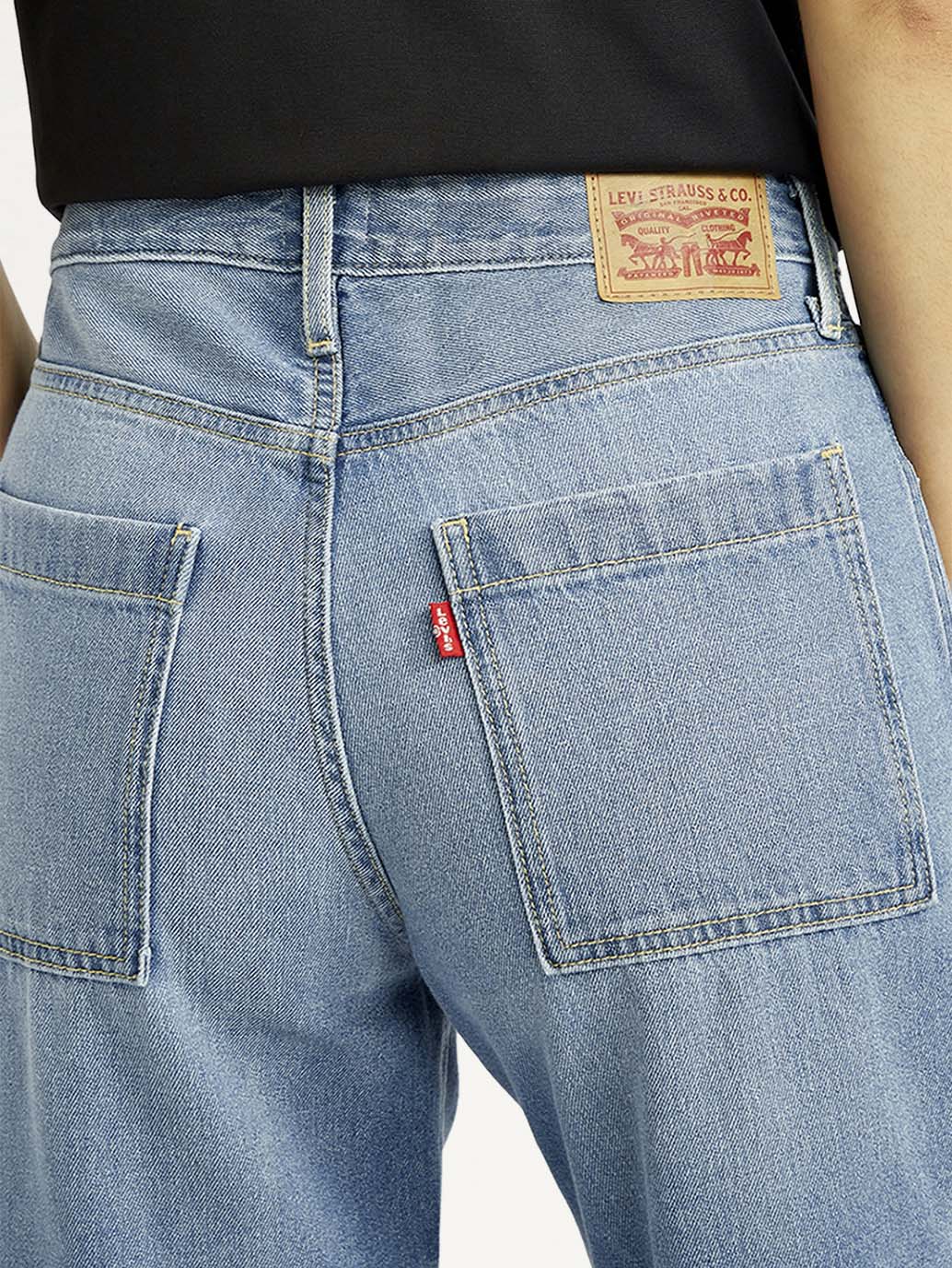Women's 94 Blue Baggy Fit Mid Rise Jeans