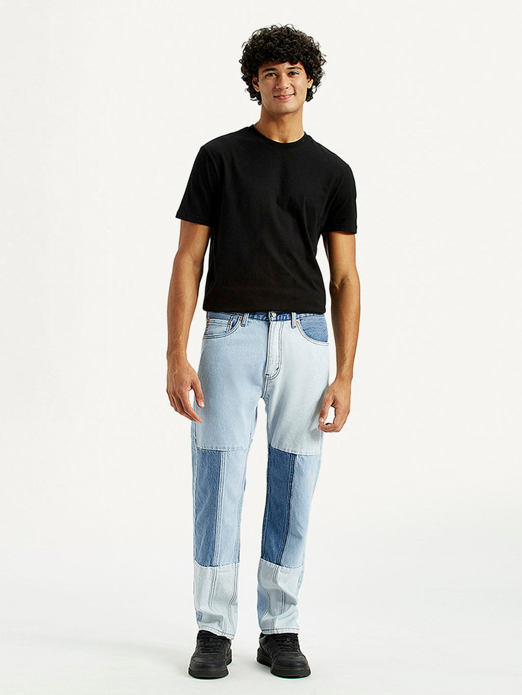 Men's 505 Med Indigo Straight Fit Mid Rise Jeans