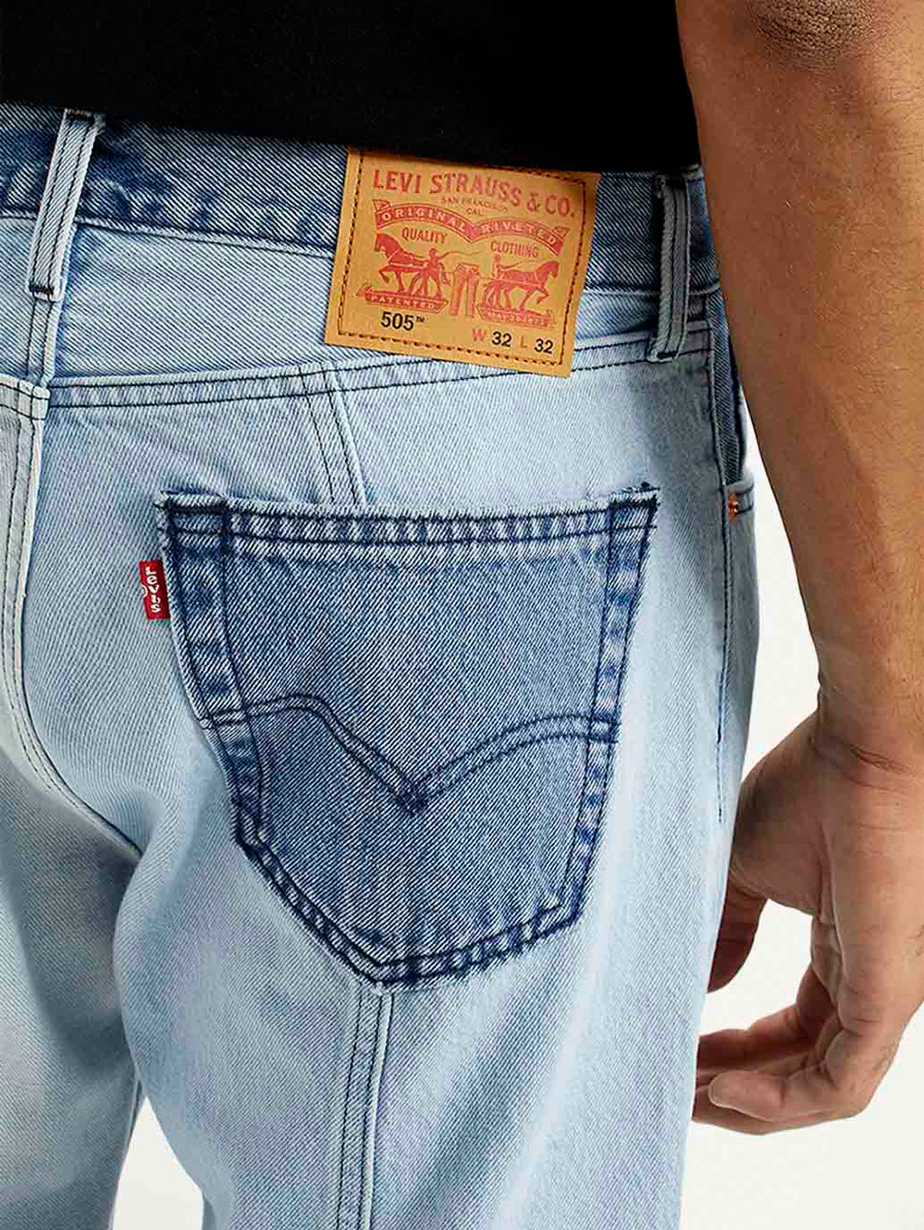 Men's 505 Med Indigo Straight Fit Mid Rise Jeans