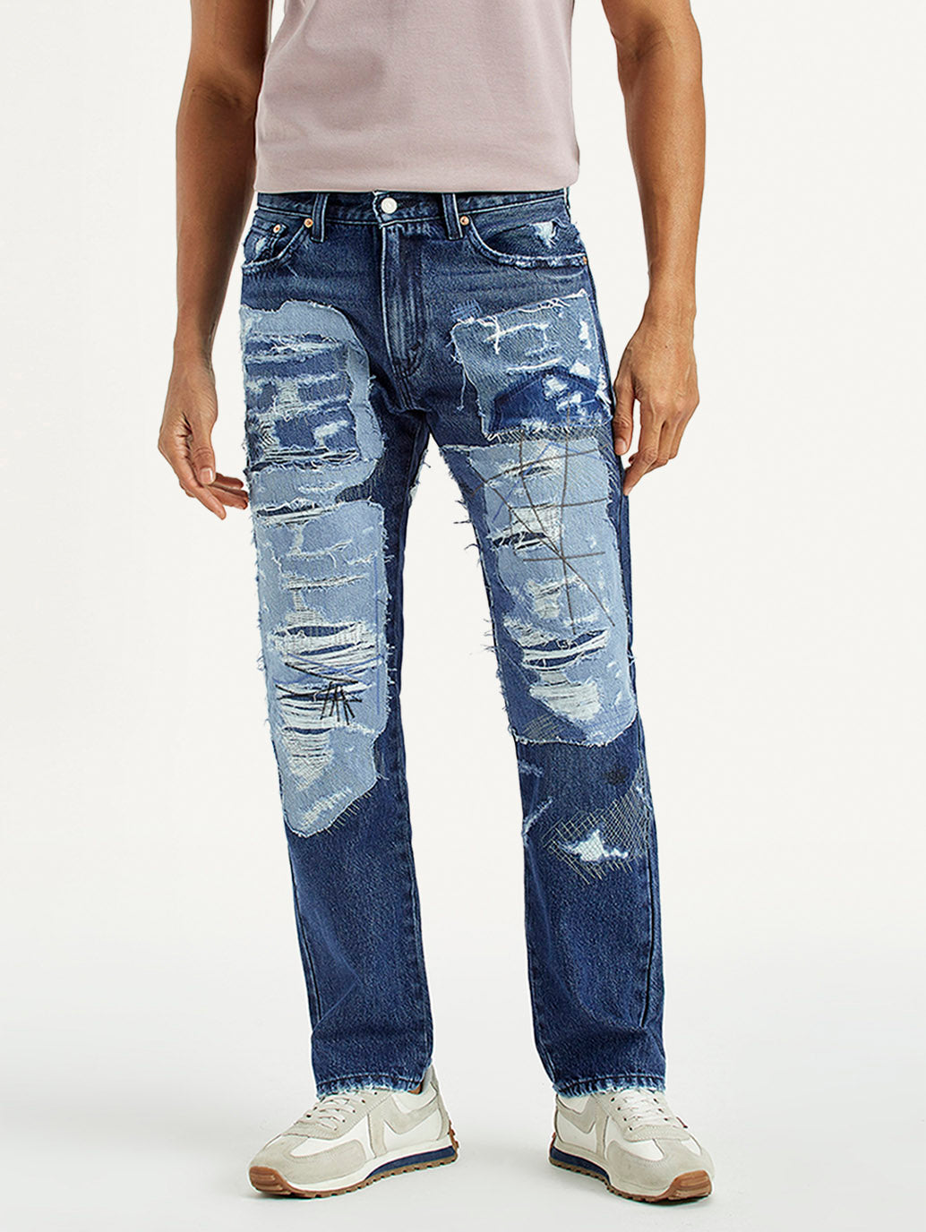 Men's 505 Mid Indigo Straight Fit Mid Rise Jeans