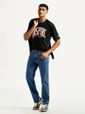 Men's 505 Med Indigo Straight Fit Mid Rise Jeans