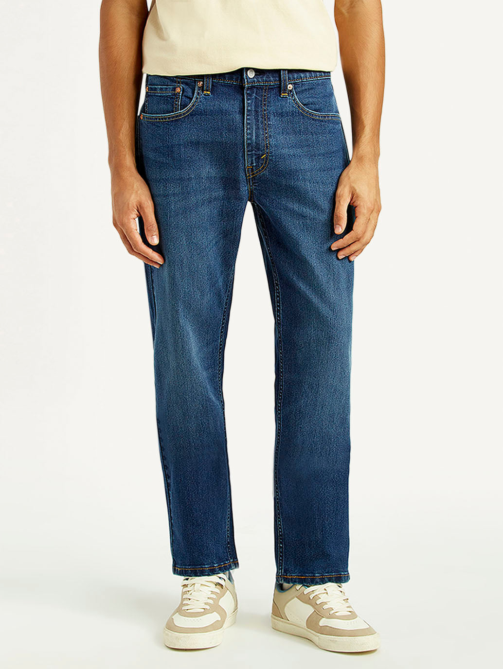 Men's 505 Med Indigo Straight Fit Mid Rise Jeans