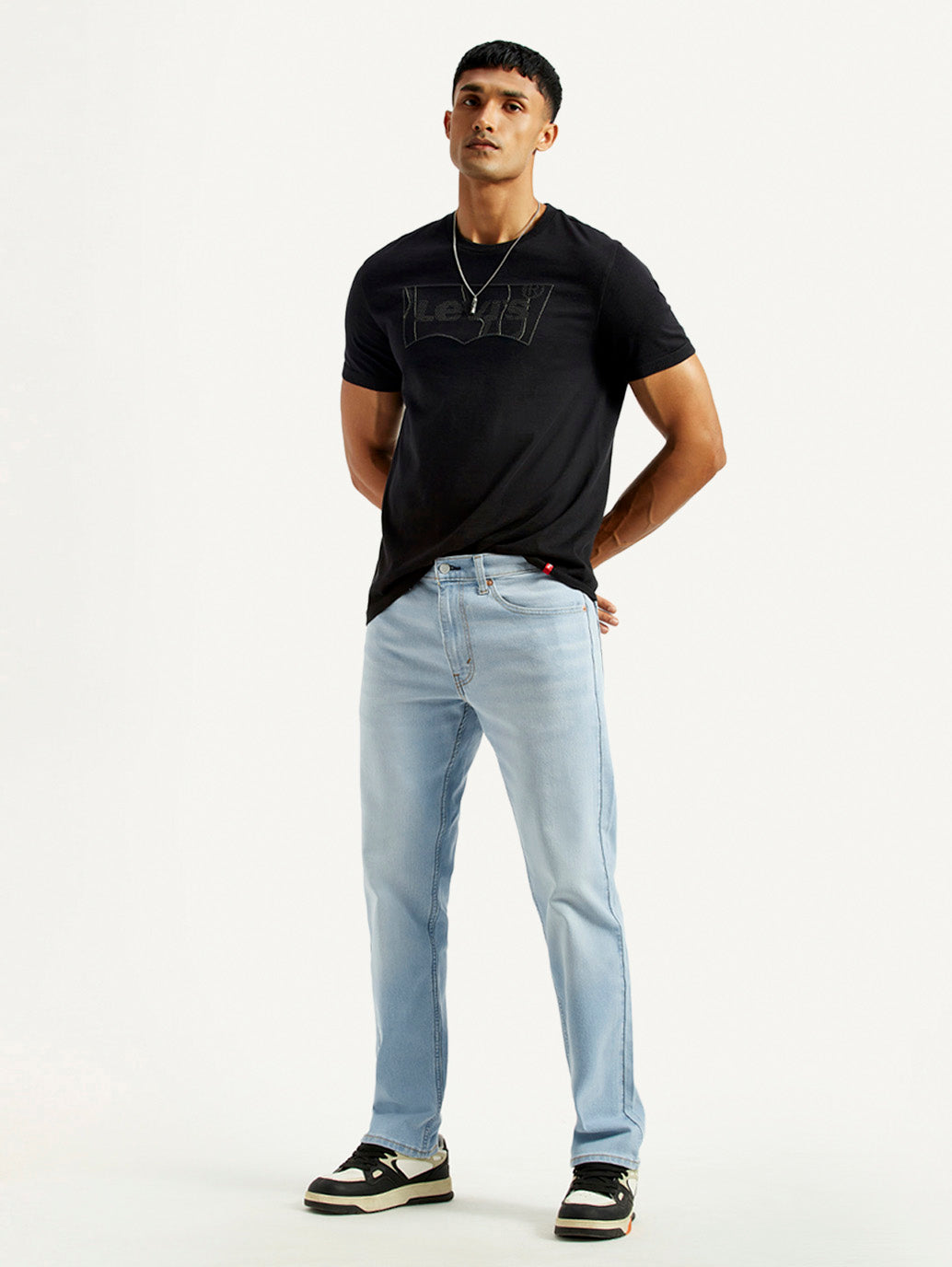 Men's 505 Light Indigo Straight Fit Mid Rise Jeans
