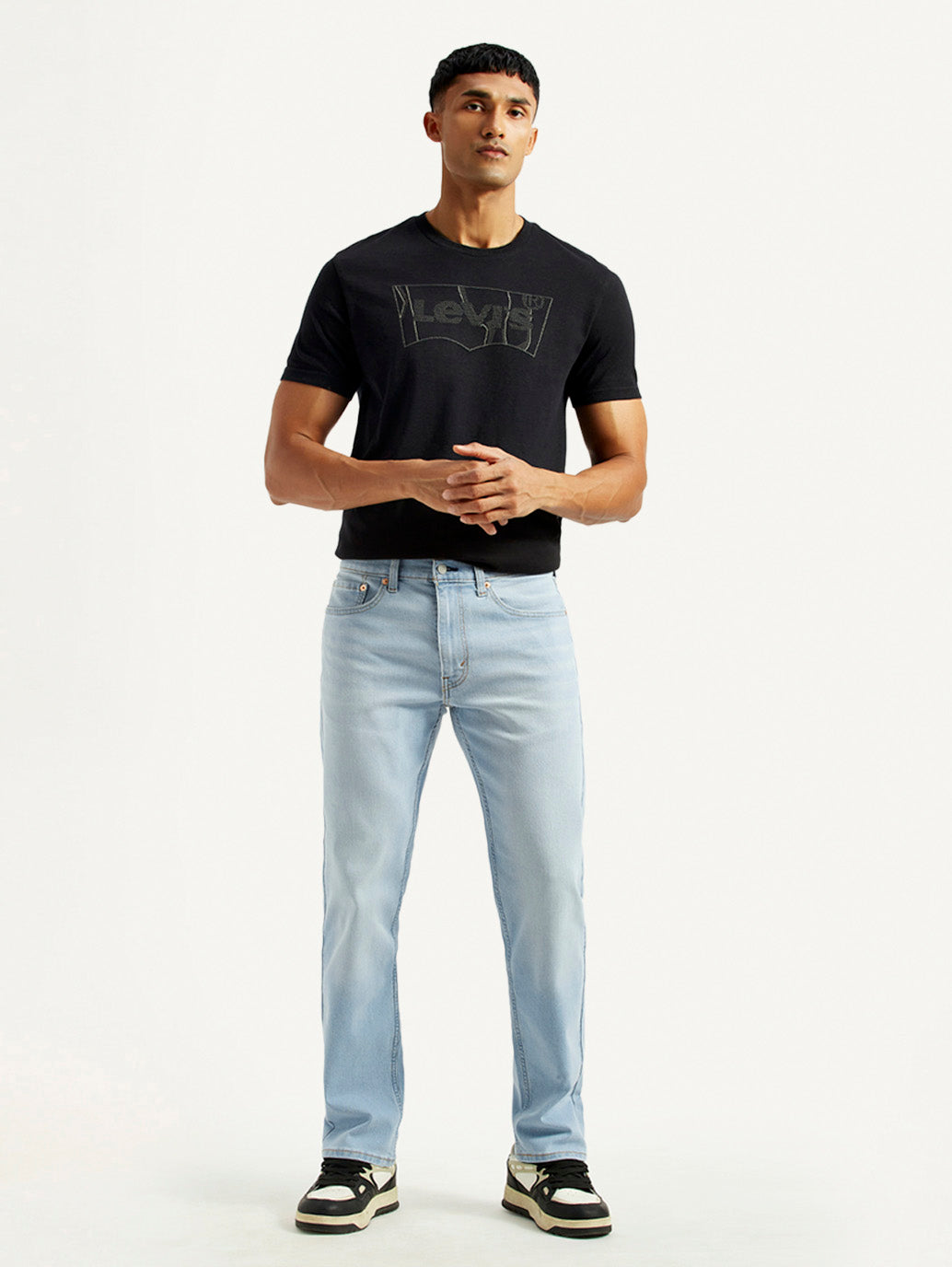 Men's 505 Light Indigo Straight Fit Mid Rise Jeans