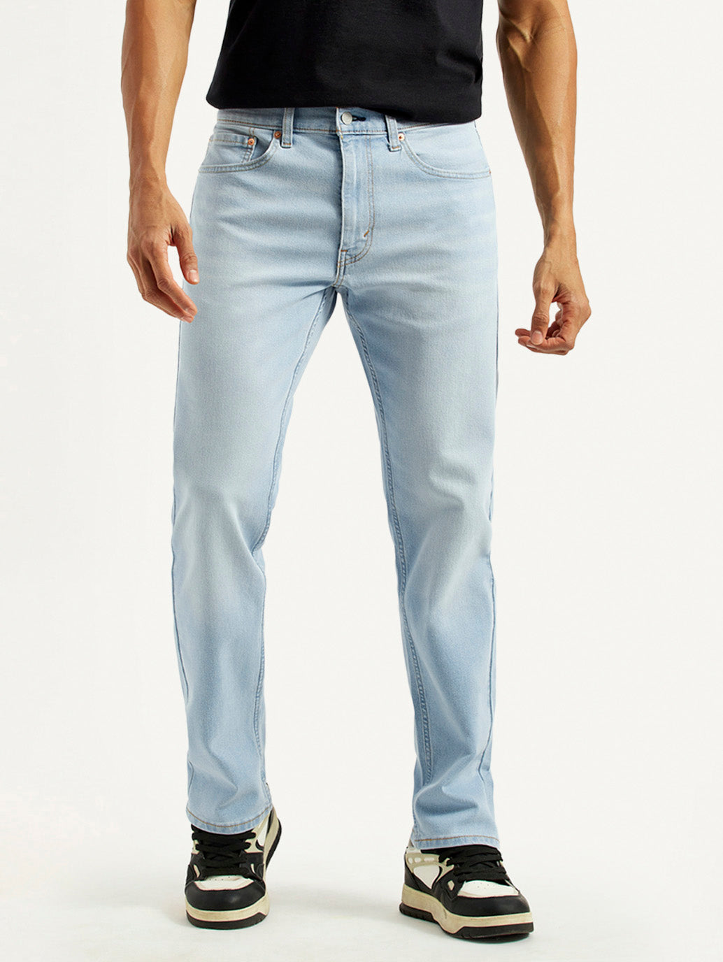 Men's 505 Light Indigo Straight Fit Mid Rise Jeans
