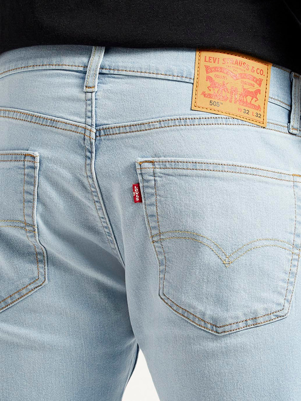 Men's 505 Light Indigo Straight Fit Mid Rise Jeans