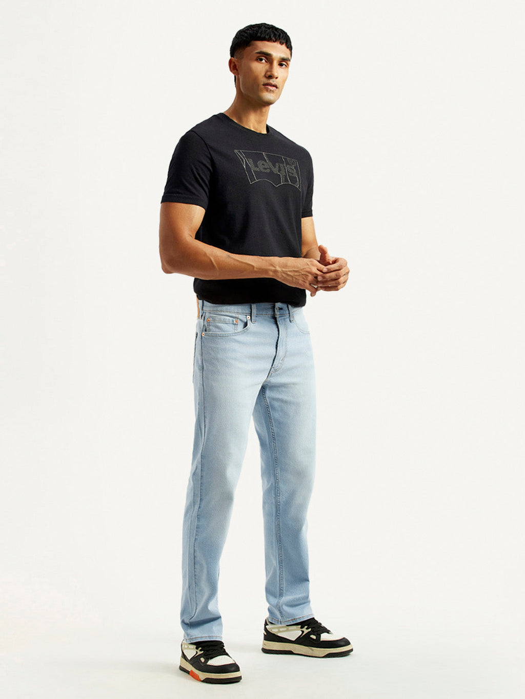 Men's 505 Light Indigo Straight Fit Mid Rise Jeans