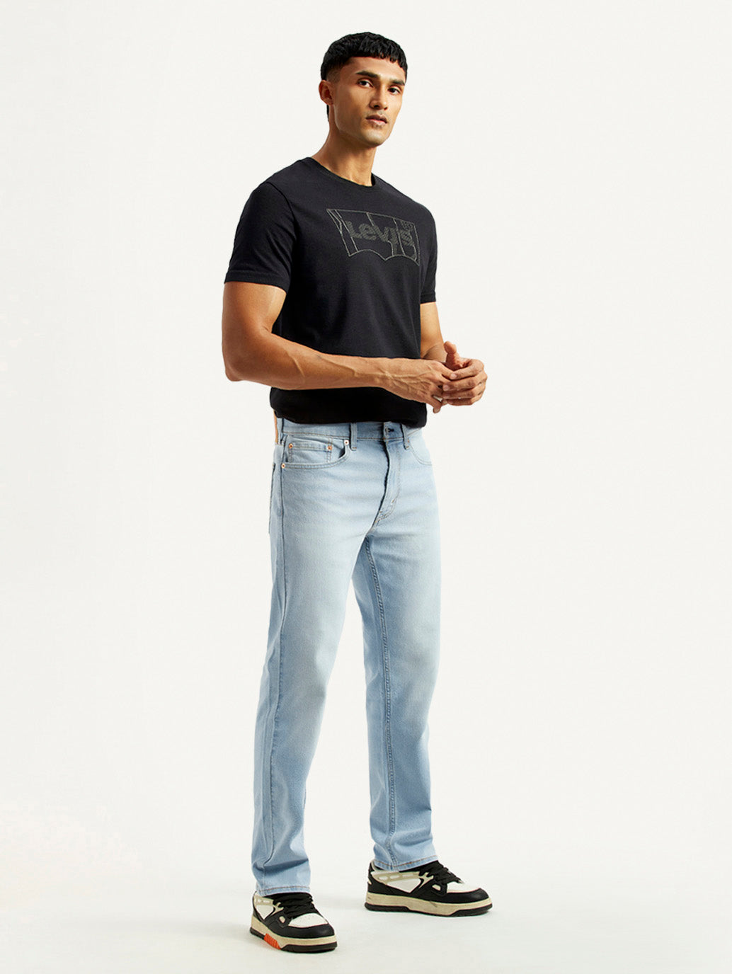 Men's 505 Light Indigo Straight Fit Mid Rise Jeans