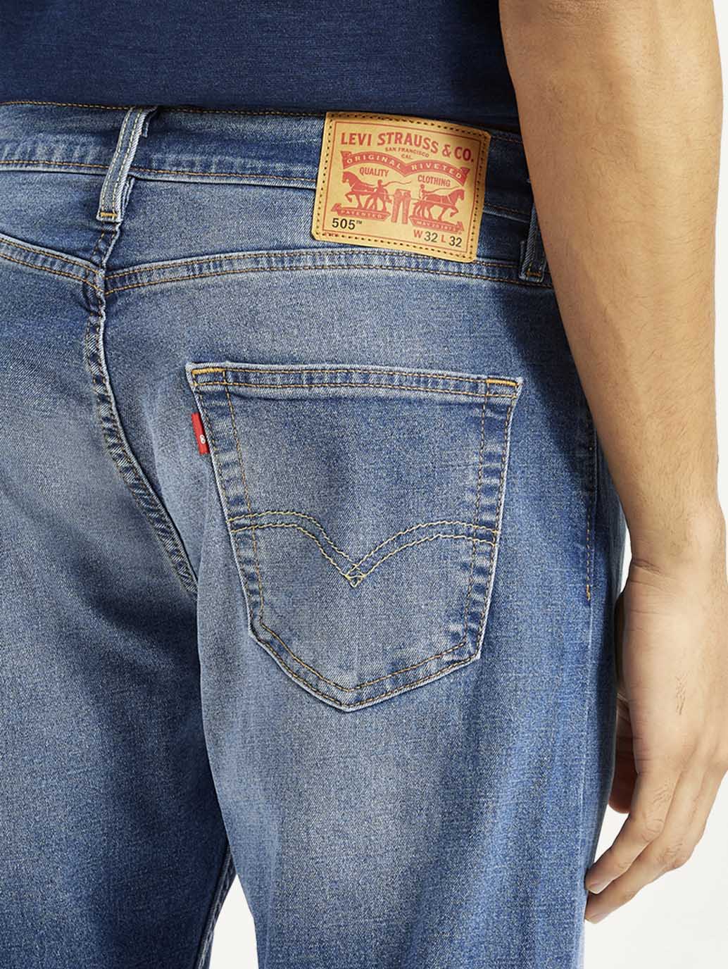 Men's 505 Indigo Straight Fit Mid Rise Jeans