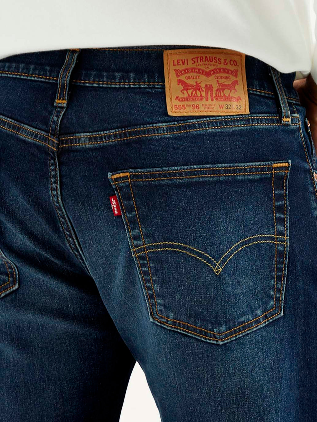 Men's 555 Dark Indigo Loose Fit Mid Rise Jeans
