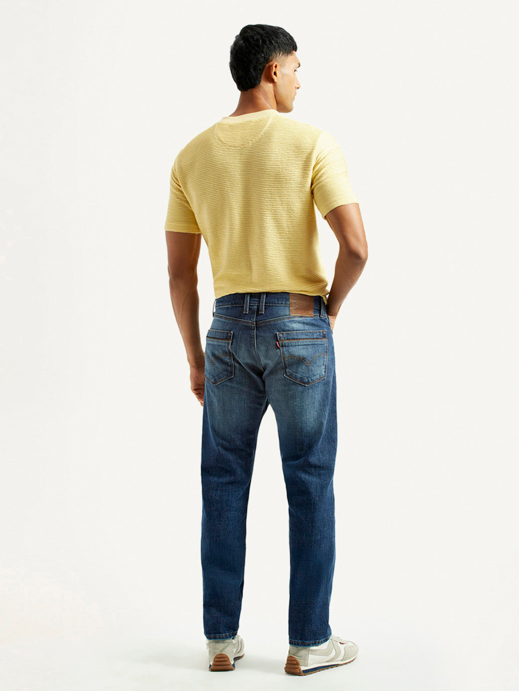 Men's 505 Blue Straight Fit Mid Rise Jeans