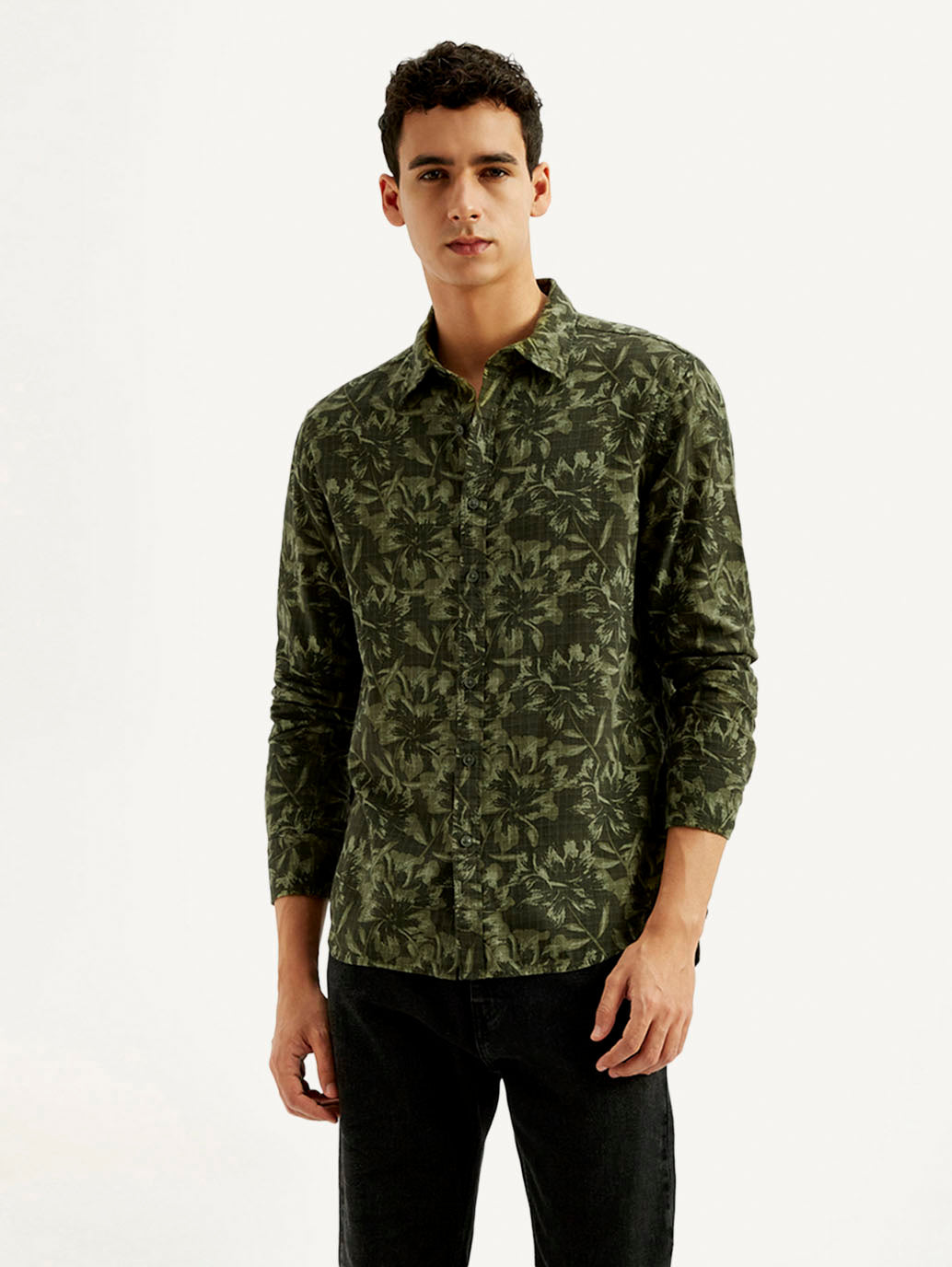 Men's Floral Slim Fit Shirt