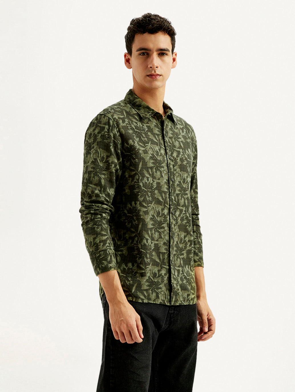 Men's Floral Slim Fit Shirt