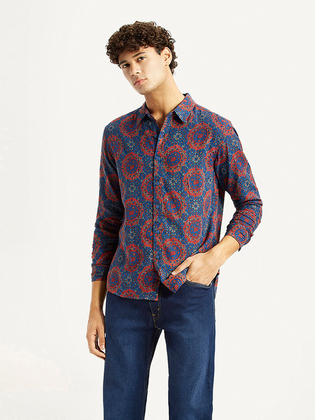 Men's Printed Multicolor Slim Fit Shirt