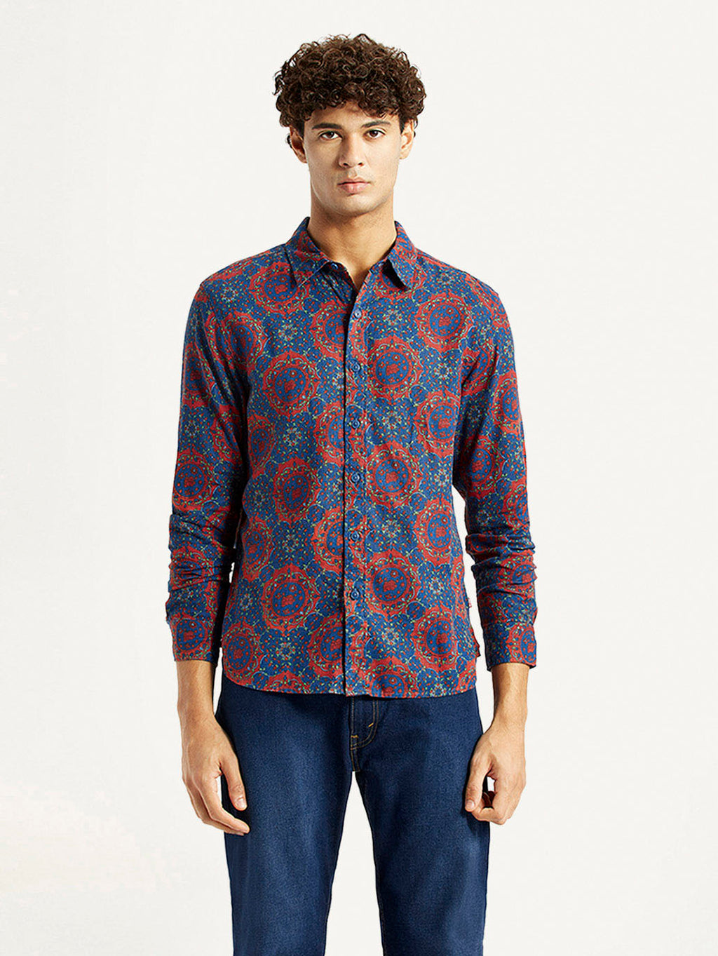 Men's Printed Multicolor Slim Fit Shirt