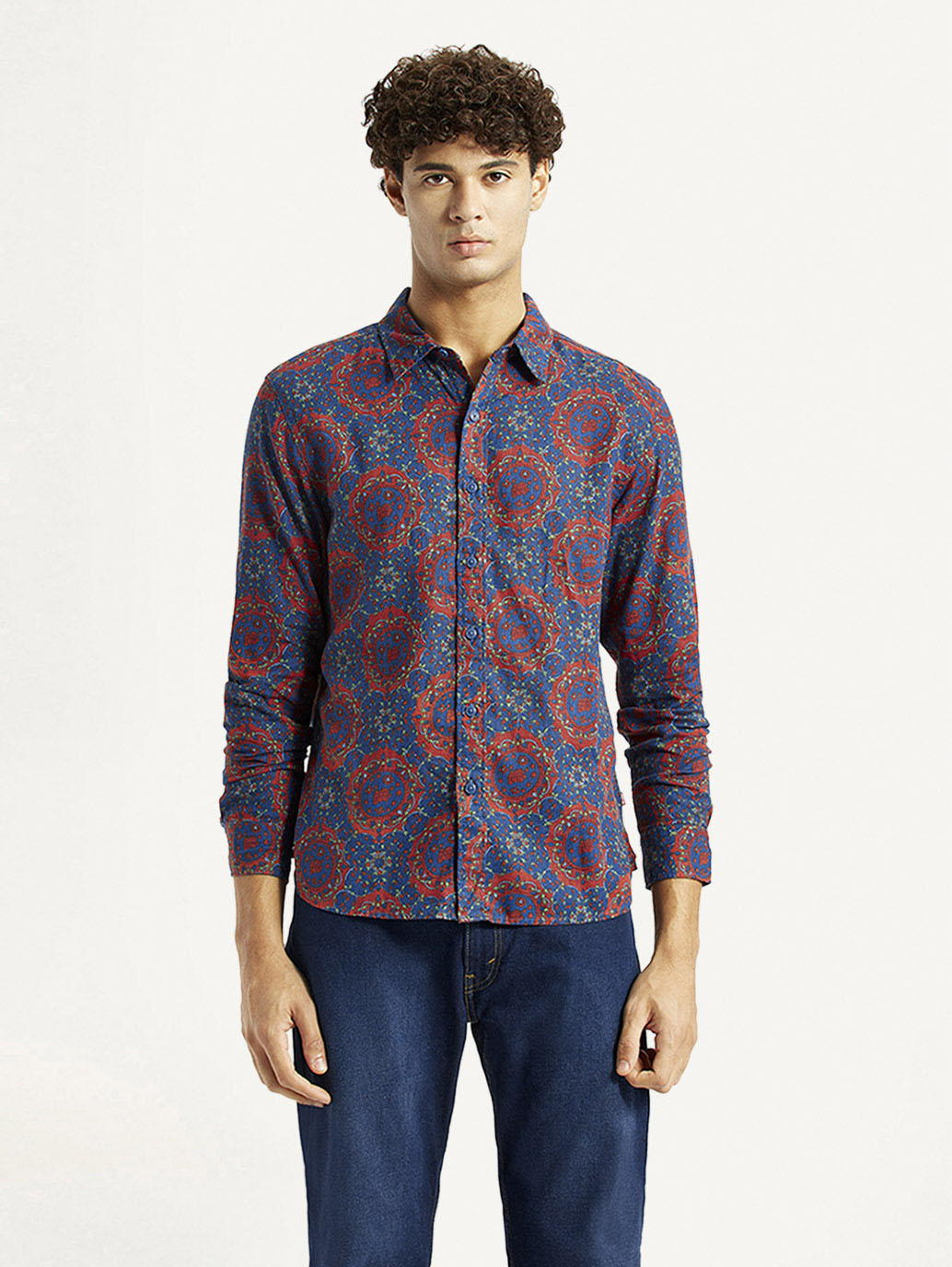 Men's Printed Multicolor Slim Fit Shirt