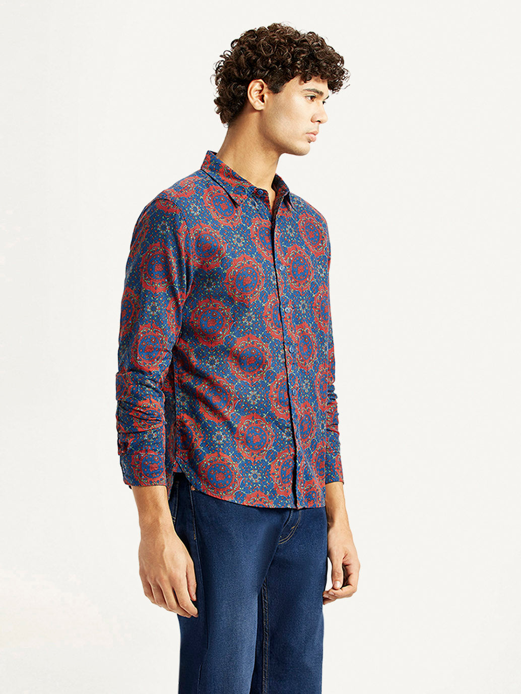 Men's Printed Multicolor Slim Fit Shirt