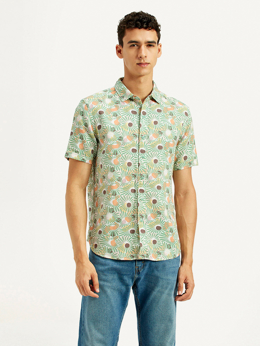 Men's Floral Slim Fit Shirt