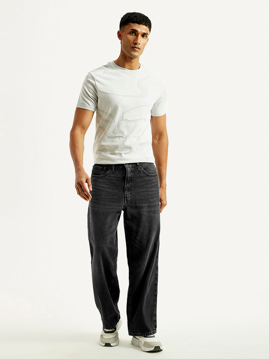 Men's Extra Baggy Fit Wide Leg Charcoal Grey Jeans