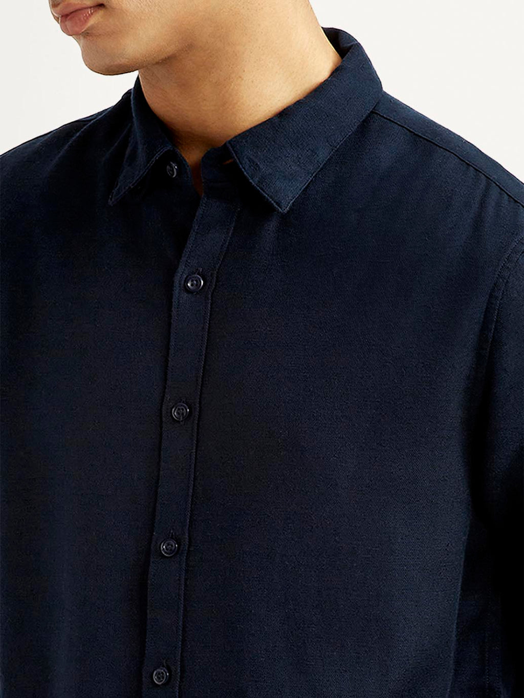 Men's Redloop Solid Navy Slim Fit Shirt